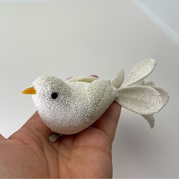 Dove Ornament with Metal Clip Vintage Read - Picture 8 of 12